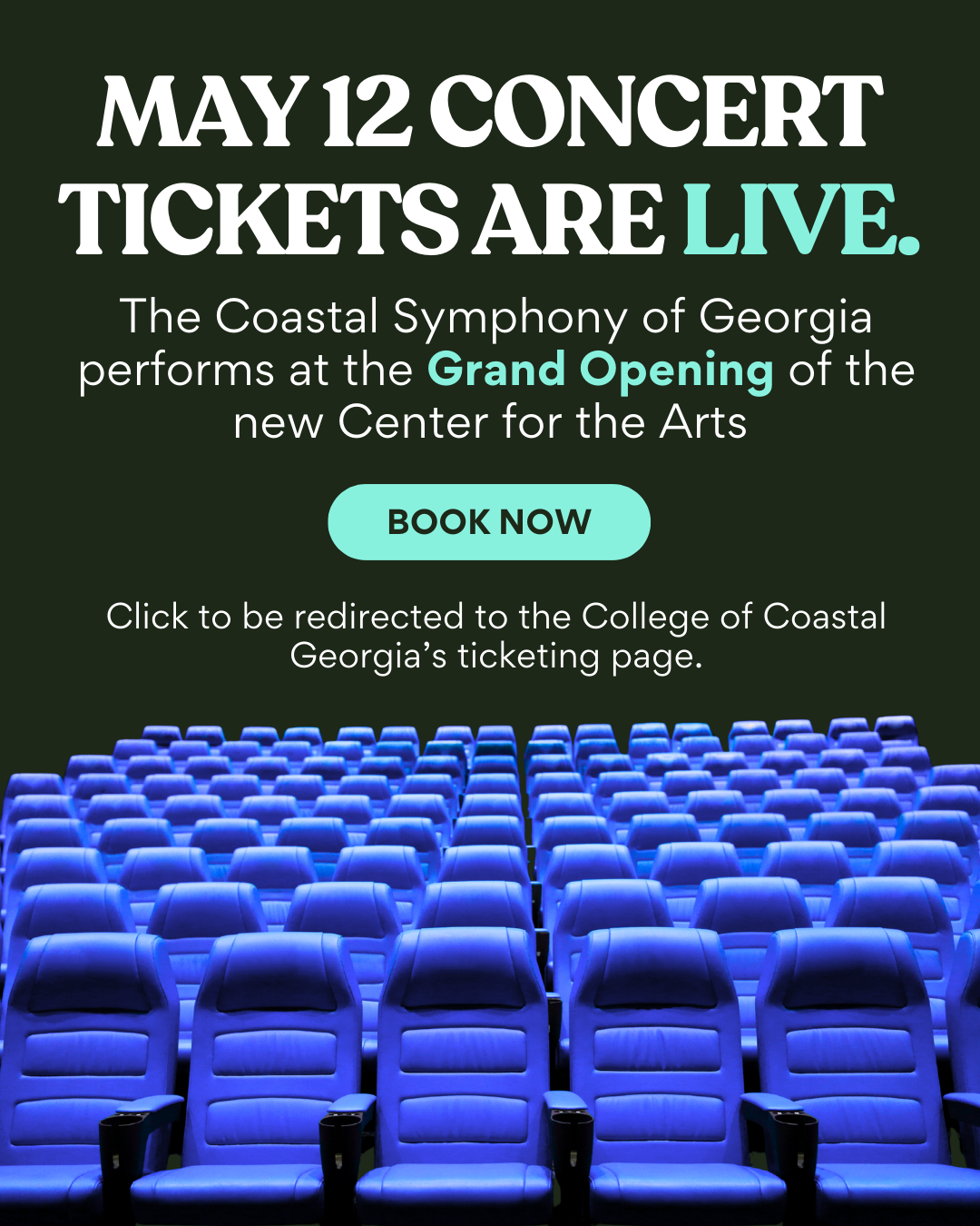 Beginnings - Tuesday May 12, 2026 The Center for the Arts College of Coastal Georgia, 7:30pm